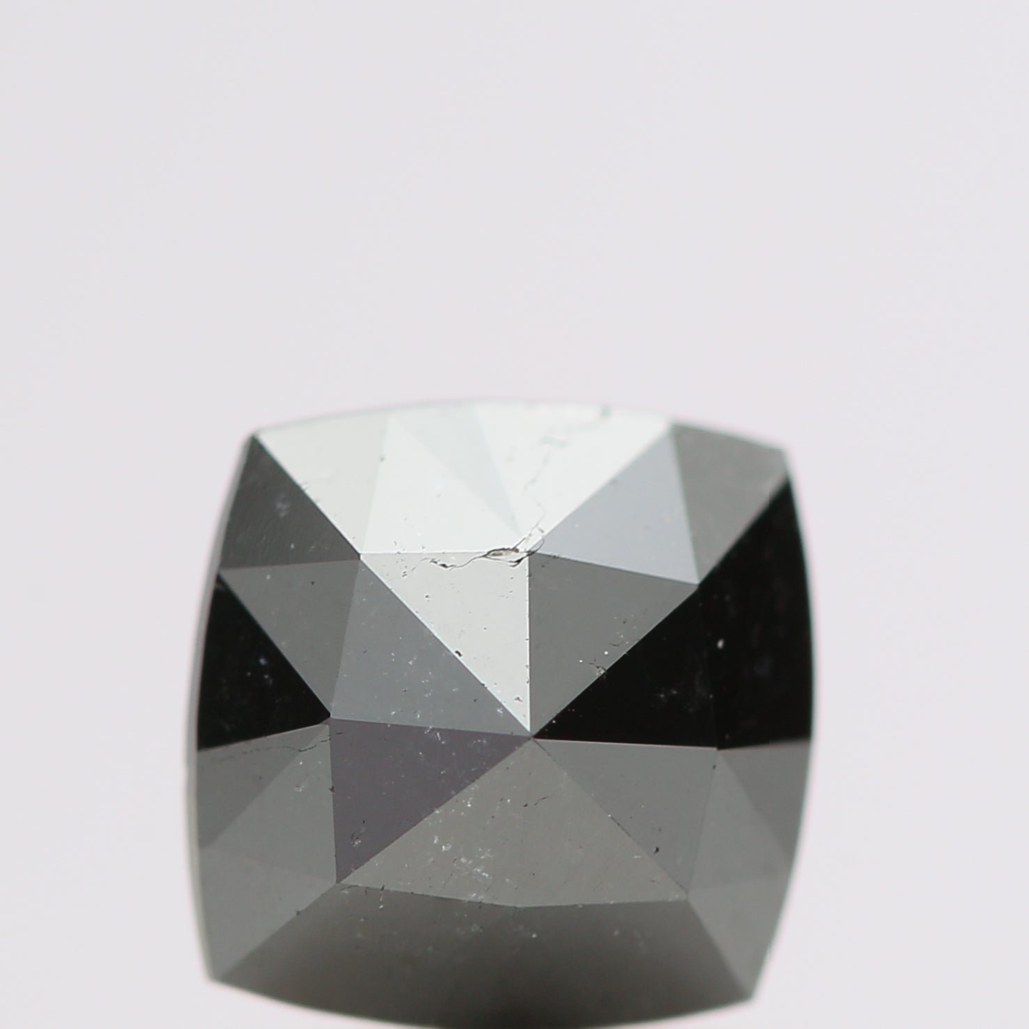0.73 Ct Natural Black Cushion Single Cut Loose Diamond for Jewelery